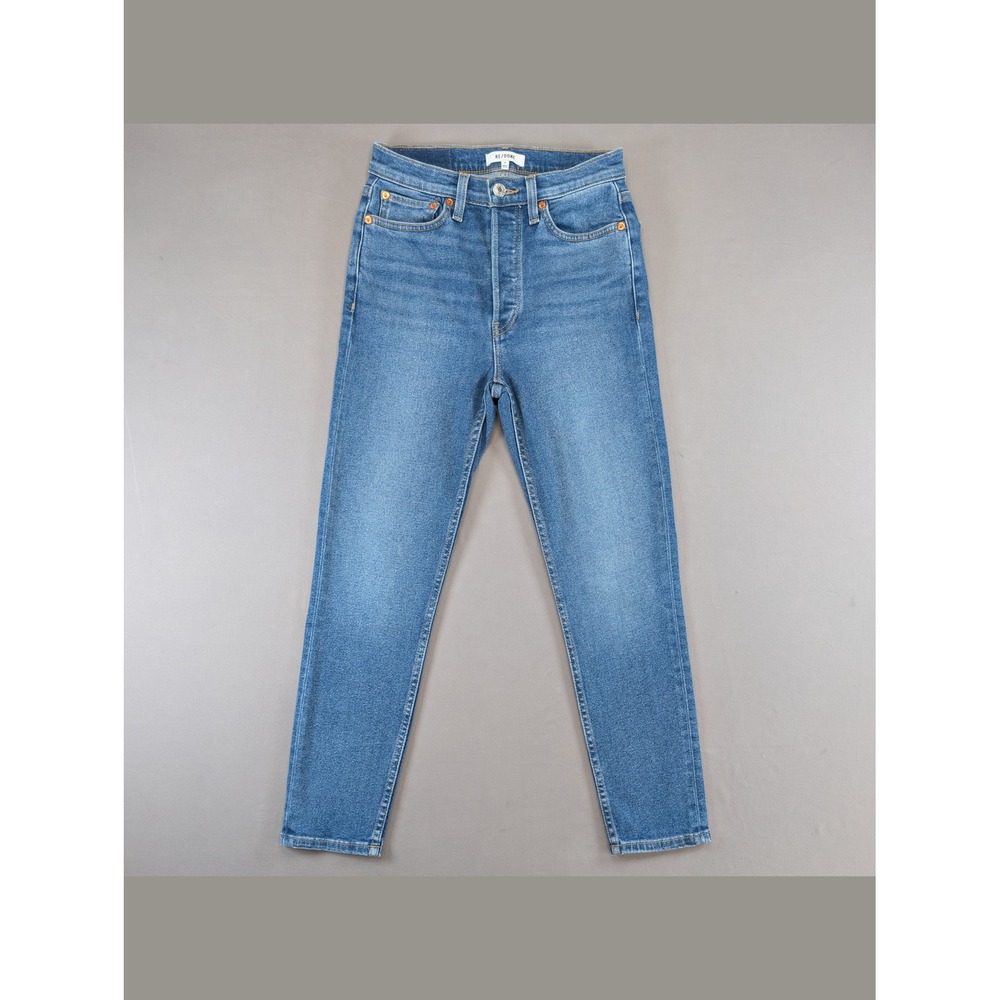 RE/DONE 90's High Rise Ankle Jeans Button Fly 26